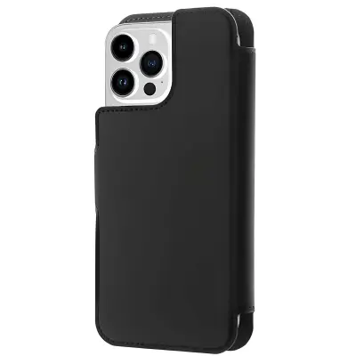 PURO, Folio etui za iPhone 14 Pro, združljivo z MagSafe, s prostorom za kartice, Črna