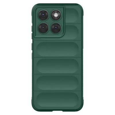 Ovitek za Motorola Edge 70 Fusion s silikonsko teksturo reliefa, Temno zelena
