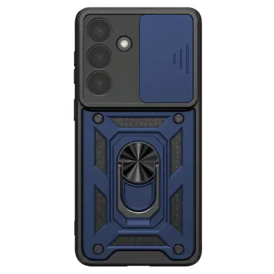 Mayaxess, Prstanasti etui za Galaxy S26 z drsnim pokrovčkom kamere antišok, Nočno modra