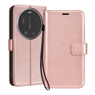 Mayaxess, Denarnica etui Xiaomi 17 Ultra z zapestnim trakom in stojalom, Šampanjec roza