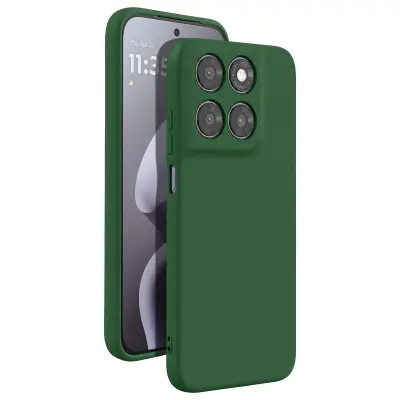 Silikonsko Ohišje Soft-Touch za Motorola Moto G67 Serije Fast Cover, Temno zelena