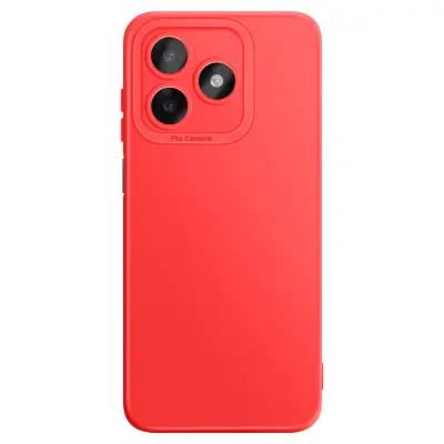 Mehak silikonski ovitek Honor X5c Plus – ojačana zaščita kamere, Rdeča
