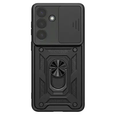 Mayaxess, Prstanasti etui za Galaxy S26 z drsnim pokrovčkom kamere antišok, Črna
