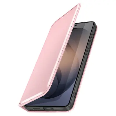 Preklopna torbica za Galaxy S26 Ultra magnetna s stojalom Classic Edition, Roza