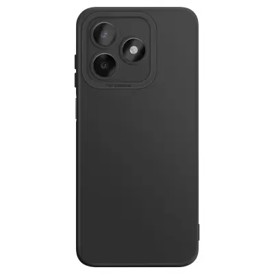 Mehak silikonski ovitek Honor X5c Plus – ojačana zaščita kamere, Črna