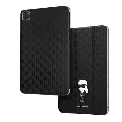 Karl Lagerfeld, Etui iPad 11" M4 2026 Ikonik NFT s trifold stojalom, Črna