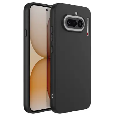 Ovitek za Nothing Phone 4a iz mehkega silikona Protiudarni Oleofoben, Črna