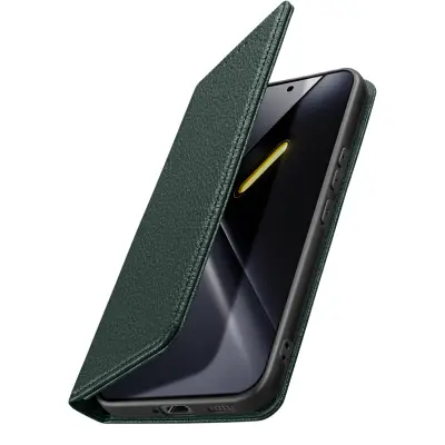 Denarnica za Poco X8 Pro Max Tekstura liči z blokiranjem RFID, Temno zelena