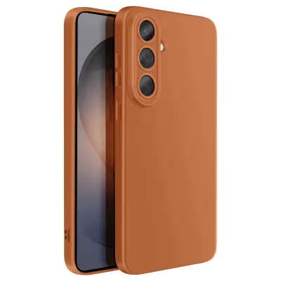 Mehak silikonski ovitek za Galaxy S26 Plus z ojačanim blokom kamere, Rjava