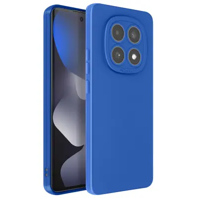 Mehak silikonski ovitek za Redmi Note 15 z ojačanim blokom kamere, Modra