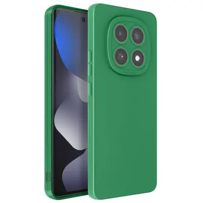 Mehak silikonski ovitek za Redmi Note 15 z ojačanim blokom kamere, Zelena