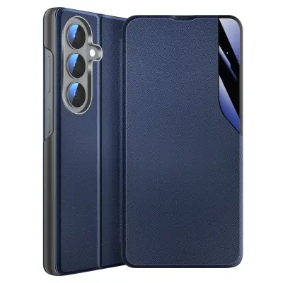 Preklopni etui za Galaxy S26 Plus dvo-materilana zasnova s funkcijo stojala, Nočno modra