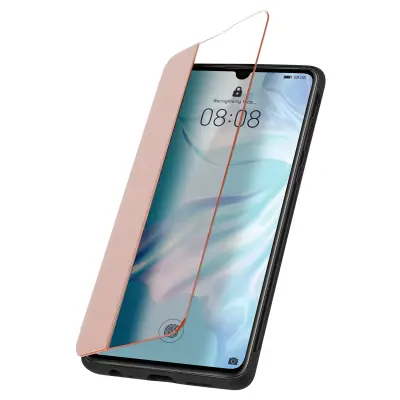Ovitek za Huawei P30 z velikim oknom za ogled, Šampanjec roza