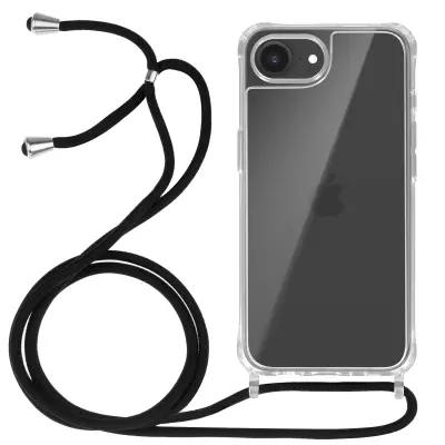 Silikonski ovitek za iPhone 17e s 70cm najlonsko vrvico, Prozorna