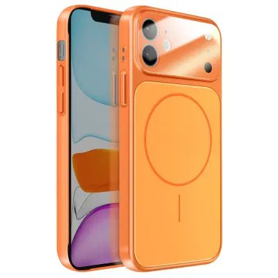 MagSafe ovitek za iPhone 11 – AG Glass Mate zaključna obdelava, Oranžna