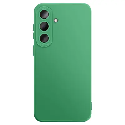 Mehak silikonski ovitek za Galaxy S26 z ojačanim blokom kamere, Zelena