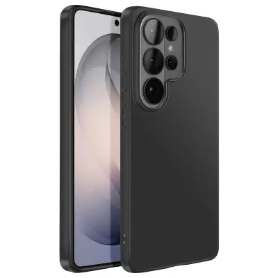 Mayaxess, Silikonski ovitek za Galaxy S26 Ultra odporen na udarce, Črna