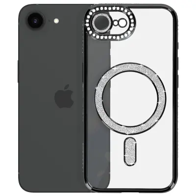 MagSafe etui za iPhone 17e z bleščečim robom, Črna