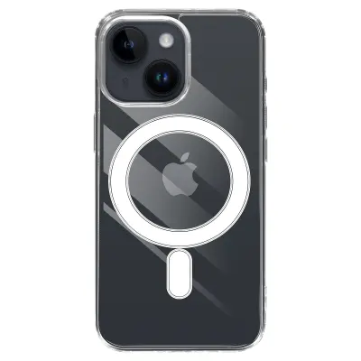 Trden prosojen ovitek MagSafe za iPhone 13 Mini protišok, Prozorna