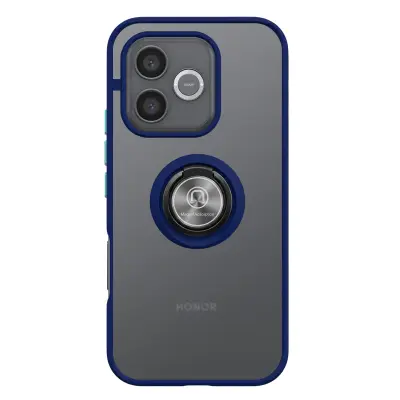 Ovitek za Honor 600 Lite z Obročkom in Magnetnim Pritrjevanjem, Modra