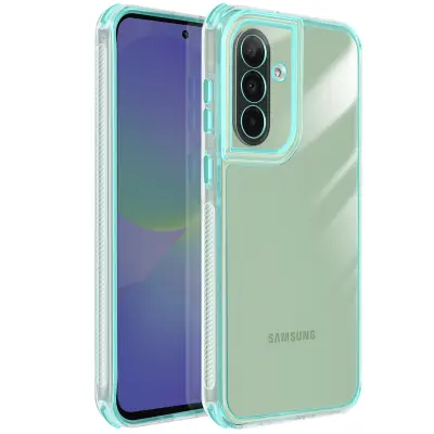 Ojačana dvo-materialana teksturirana nezdrsna zaščita za Galaxy A37, Turkizna