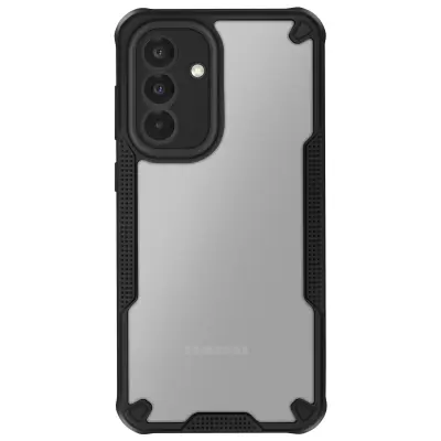 Protiudarni ovitek za Samsung Galaxy A37 z ojačanimi vogali in mat hrbtom, Črna