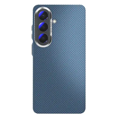 Ovitek za Galaxy S26 efekt aramida združljiv z Qi2 / MagSafe / PixelSnap, Modra