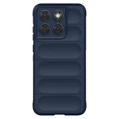 Ovitek za Motorola Edge 70 Fusion s silikonsko teksturo reliefa, Nočno modra