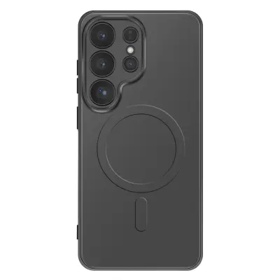 Ovitek za Galaxy S26 Ultra, združljiv s polnjenjem Qi2 / MagSafe / PixelSnap, Črna