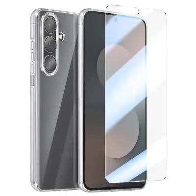Mayaxess, Ovitek za Galaxy S25 FE – zaščita zaslona iz kaljenega stekla, Prozorna