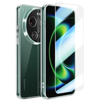 Mayaxess, Ovitek za Xiaomi 17 Ultra z zaščito zaslona iz kaljenega stekla, Prozorna