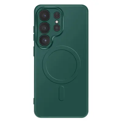 Ovitek za Galaxy S26 Ultra, združljiv s polnjenjem Qi2 / MagSafe / PixelSnap, Temno zelena