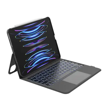 Belkin, Osvetljen AZERTY Bluetooth etui za iPad Air 10,9"/Pro 11", Črna