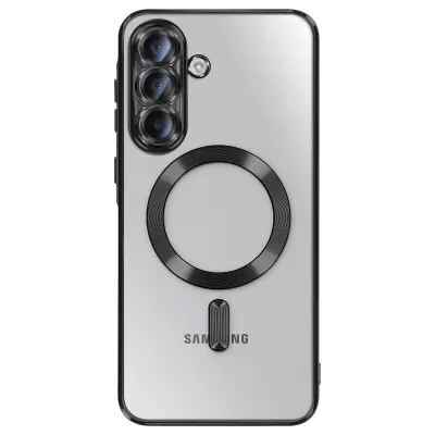 MagSafe etui za Galaxy A37 s kromiranim robom, Črna