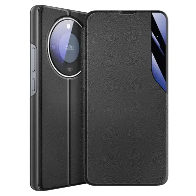Preklopni etui za Honor Magic 8 Lite dvo-materilana zasnova s funkcijo stojala, Črna
