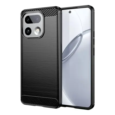 Ovitek za Realme 16 Pro Plus Učinek Karbona Mehka Zaščita proti Udarcem, Črna