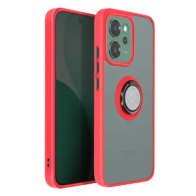 Ovitek za Oppo Reno 14 F / 14 FS z obročem in magnetom, Rdeča