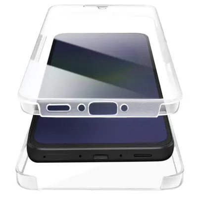 Celovita 360° silikonska zaščita za Galaxy A37, Prozorna