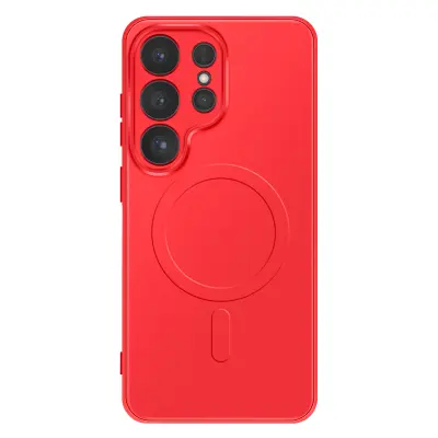 Ovitek za Galaxy S26 Ultra, združljiv s polnjenjem Qi2 / MagSafe / PixelSnap, Rdeča