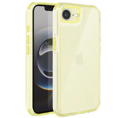 Ojačana dvo-materialana teksturirana nezdrsna zaščita za iPhone 17e, Rumena