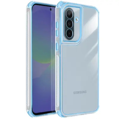 Ojačana dvo-materialana teksturirana nezdrsna zaščita za Galaxy A37, Modra