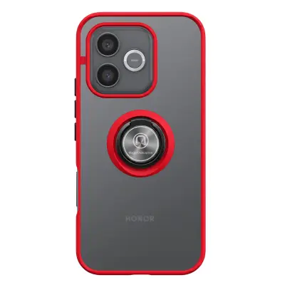 Ovitek za Honor 600 Lite z Obročkom in Magnetnim Pritrjevanjem, Rdeča
