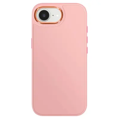 Mat etui za iPhone 17e z metaliziranim robom kamere, Roza