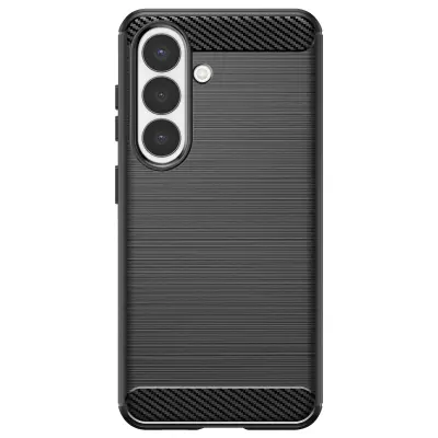 Silikonski ovitek Galaxy S26, karbonski videz, brušena tekstura, Črna