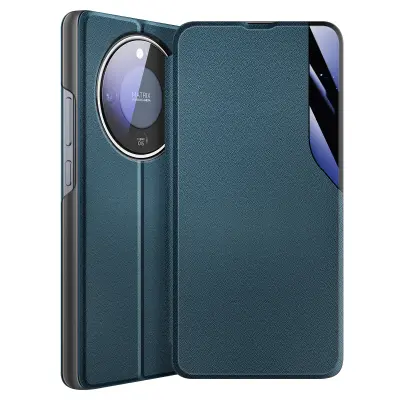 Preklopni etui za Honor Magic 8 Lite dvo-materilana zasnova s funkcijo stojala, Anas modra (petrolej)