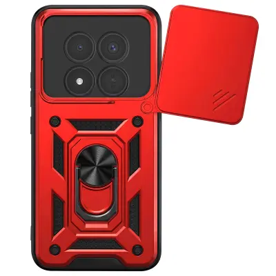 Mayaxess, Prstanasti etui za Redmi Note 15 Pro Plus 5G z drsnim pokrovčkom kamere, Rdeča
