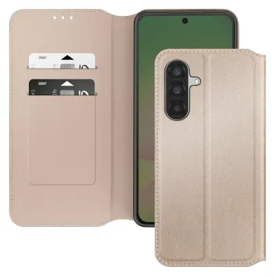 Preklopni etui za Galaxy A37 z držalom za kartice in funkcijo stojala, Zlata