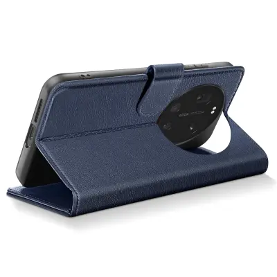 Denarnica za Xiaomi 17 Ultra Serija Chesterfield s funkcijo stojala, Nočno modra