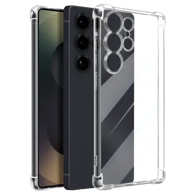 Mayaxess, Ovitek za Galaxy S25 Ultra iz silikona z ojačanimi vogali proti padcem, Prozorna