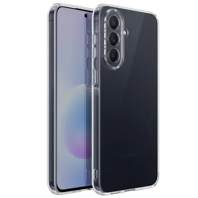 Mehak silikonski ovitek za Galaxy A57 z dvignjeno zaščito kamere, Prozorna